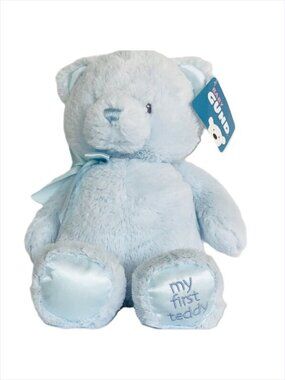 New w/ Tag Baby GUND My First Teddy Bear Blue 14" 0+